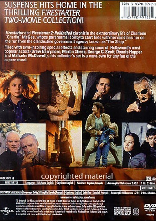 Firestarter Two Movie Collection (DVD 2004) DVD Empire