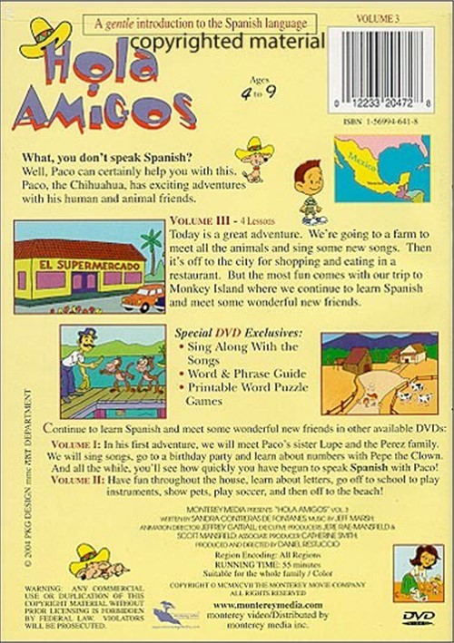 Hola Amigos: Volume 3 (DVD 2004) | DVD Empire