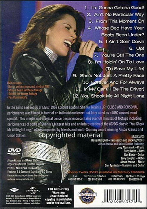 Shania Twain Up Close Personal Dvd 2004 Dvd Empire