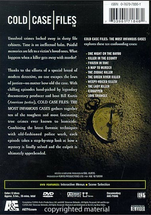 Cold Case Files The Most Infamous Cases (DVD 2005) DVD Empire