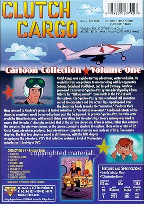 Clutch Cargo Cartoon Collection Volume One DVD 1959 DVD Empire