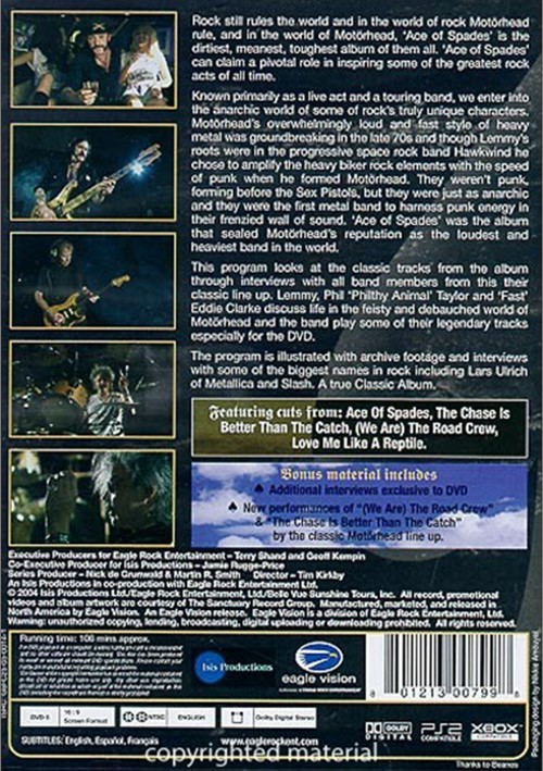 Motorhead Ace Of Spades Classic Album (DVD 2004) DVD Empire