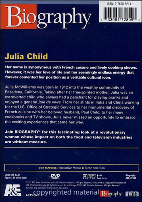 Biography Julia Child (DVD 1997) DVD Empire