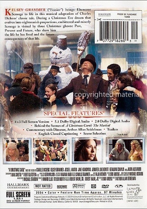 A Christmas Carol The Musical Dvd 
