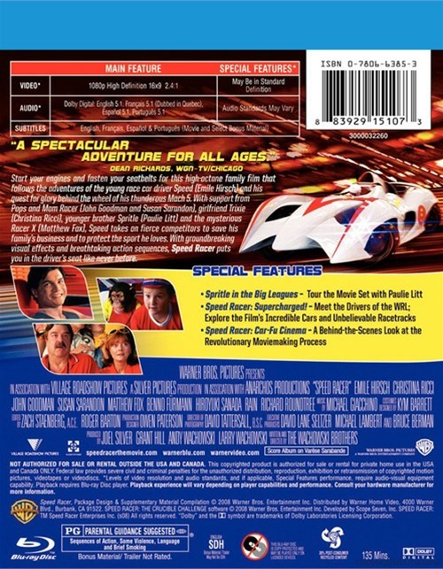 Speed Racer (Blu-ray 2008) | DVD Empire